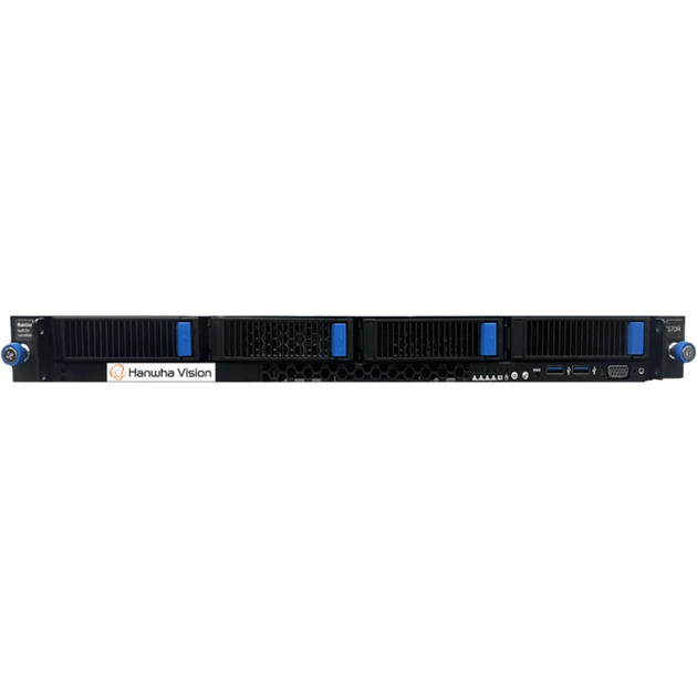 Hanwha Techwin Wisenet - WRR-P-E201W2-80TB - Servidor de Grabación 1U / 470 Mbps / 80 TB RAID 5 / Intel Xeon 6333P / 16 GB RAM / Dual SSD 480 GB / Fuente Redundante 450W / IPMI
