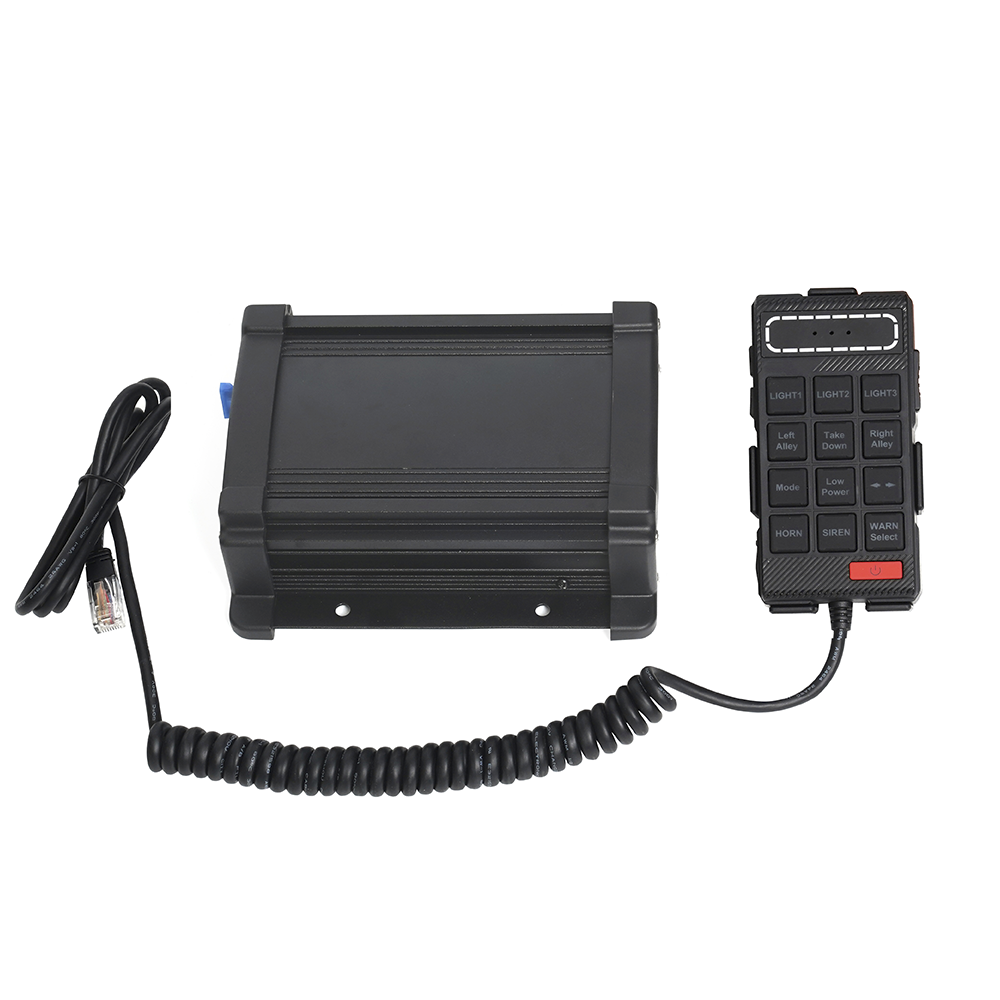 Sirena Vehicular / 100W / 115 dB / Controlador Unimando con Micrófono / 7 Tonos Americanos / Compatible Barras X67/X75 | SIERRA STORE