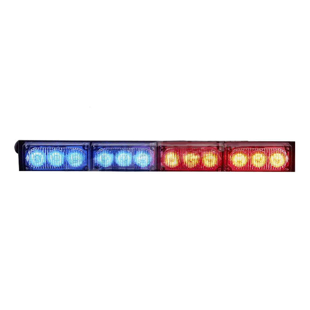 Barra de Luz de Advertencia / 4 Módulos LED / Rojo-Azul / 10-16 VCC / 1.03 ft x 1.37 in | SIERRA STORE