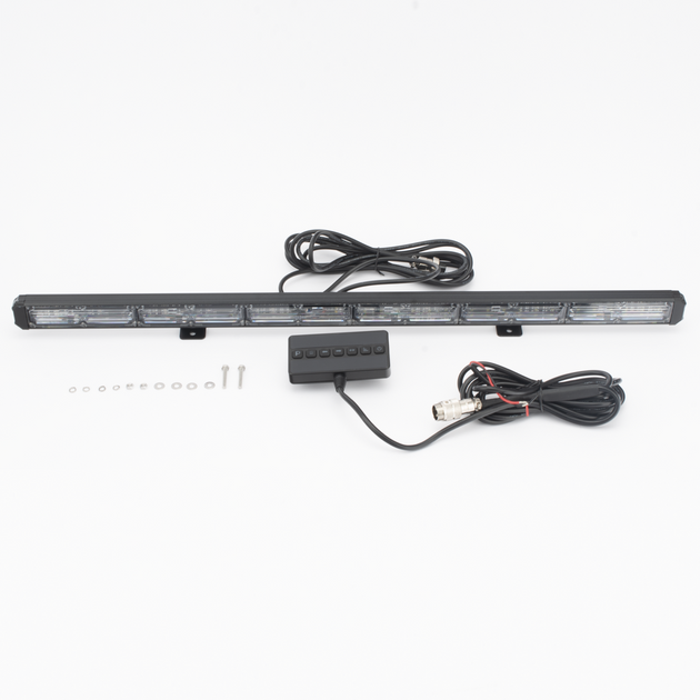 Barra de Advertencia LED / 6 Módulos / 30 Pulgadas (762 mm) / 24 LED Gen III / 18 Patrones de Destello / 10-30 VCC / Ámbar/Claro | SIERRA STORE
