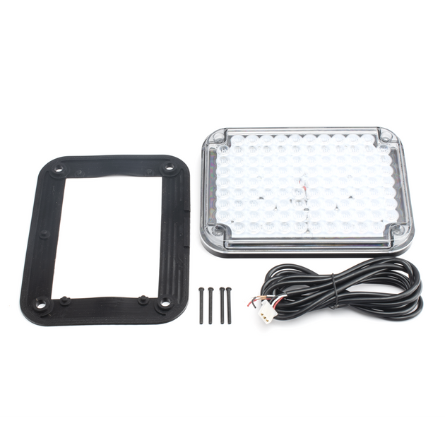 Luz de Advertencia LED / 9x7" / Bicolor Rojo/Claro / 104 LED / 12 VCC / 10 Patrones de Destello | SIERRA STORE