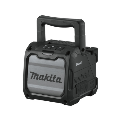 Bocina Negra Bluetooth con entrada USB, Auxiliar y Cargador, Funciona con Batería LXT de 18V o CXT de 12v (no inluidas) | SIE