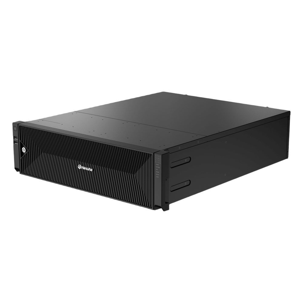 HANWHA VISION - XRN-3220B4 - NVR 32 Megapixel (8K) con procesador Intel 12va generacion / 32 Canales IP / Soporta 16 Discos Duros / H.265 & Wisestream / Wisenet