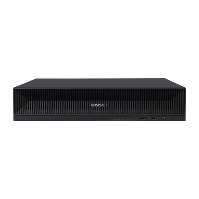 NVR de 16 canales / 32MP / Hasta 4 Discos Duros / Switch PoE+ 16 puertos / Wisenet P2P / H.265 & WiseStream Hanwha Techwin...