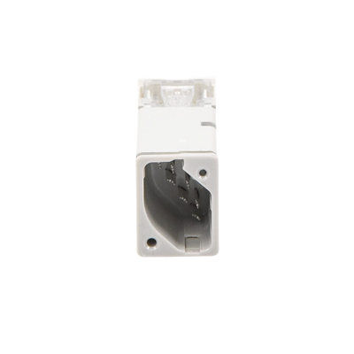 Jack Z-Max UTP Categoría 6, Montaje Híbrido en Placa de Pared (Plano y Angulado), Color Blanco SIEMON - Vista 2