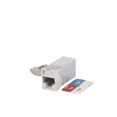 Jack Z-MAX Cat6A, UTP, Montaje Híbrido en Placa de Pared (Plano y Angulado), Color Blanco SIEMON - Vista 2