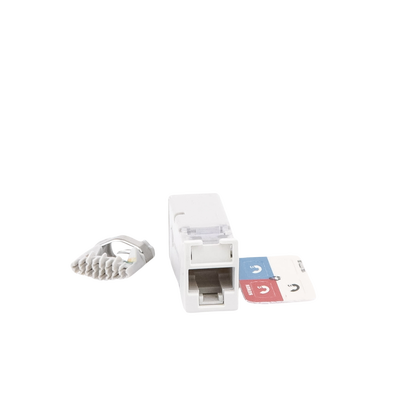 Jack Z-MAX Cat6A, UTP, Montaje Híbrido en Placa de Pared (Plano y Angulado), Color Blanco SIEMON - Vista 3