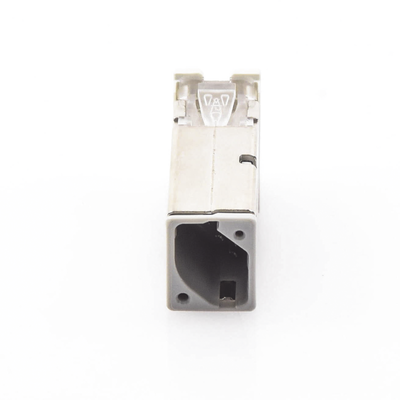 Jack Z-Max Cat6A, Blindado, Montaje Híbrido en Placa de Pared (Plano y Angulado), Color Blanco, Versión Bulk (Sin Empaque ...