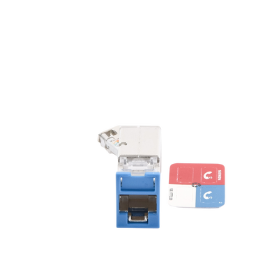 Jack Z-MAX Cat6A, Blindado, Montaje Híbrido en Placa de Pared (Plano y Angulado), Color Azul SIEMON - Vista 3