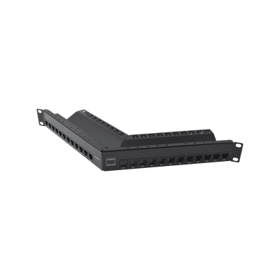 Patch Panel Z-MAX de 24 Puertos, Blindado, Precargado con Jacks Categoría 6A, Angulado, 1UR - SIEMON