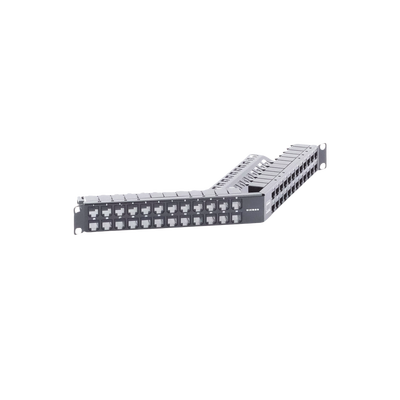 Patch Panel Z-Max de 48 Puertos, Blindado, Precargado con Jacks Categoría 6A, Angulado, 1UR SIEMON - Vista 2