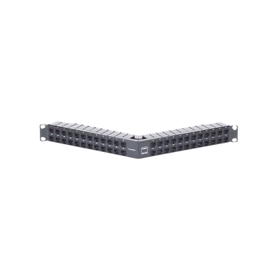Patch Panel Z-Max de 48 Puertos, Blindado, Precargado con Jacks Categoría 6A, Angulado, 1UR SIEMON - Vista 5