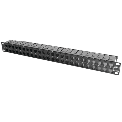 Patch Panel Z-Max de 48 Puertos, Blindado, Precargado con Jacks Categoría 6A, Plano, 1UR SIEMON - Vista 4