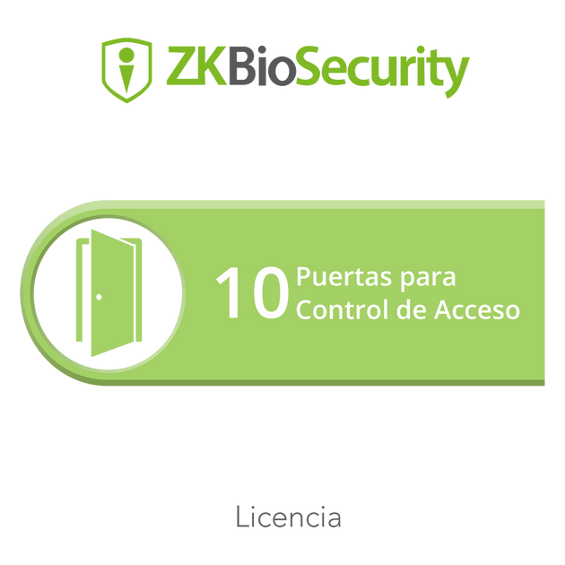 Licencia de software / Control de acceso / 10 puertas / Controladores InbioPro, Inbio, APX y biométricos | SIERRA STORE