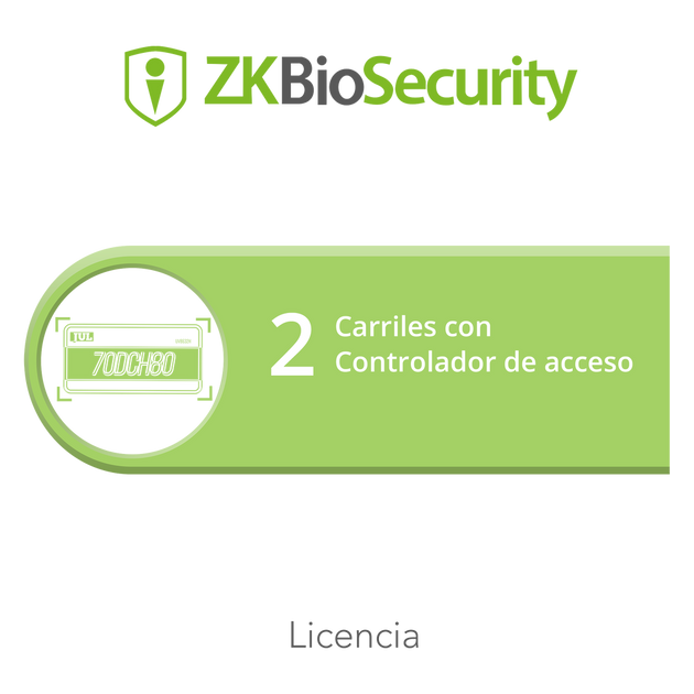 Licencia de software / Módulo de estacionamiento / 2 carriles / Controlador de acceso / Gestión vehicular | SIERRA STORE