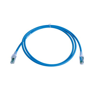 Patch Cord Z-MAX Cat6A S/FTP, CM/LS0H, 1.52 Metros (5 Pies), Color Azul, Versión Bulk (Sin Empaque Individual) - SIEMON