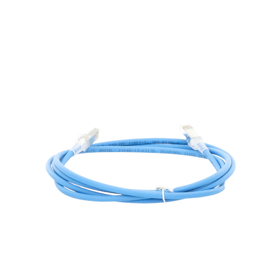 Patch Cord Z-MAX Cat6A S/FTP, CM/LS0H, 2.13 Metros (7 Pies), Color Azul, Versión Bulk (Sin Empaque Individual) SIEMON - Vi...