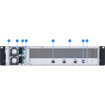 Deep Learning NVR 12 Bahías / AMD V1780B 3.35 GHz / 16 GB DDR4 / 100 Cámaras IP / 40 Tareas IA / 2x 10GbE / Rack 2U | SIERRA STORE