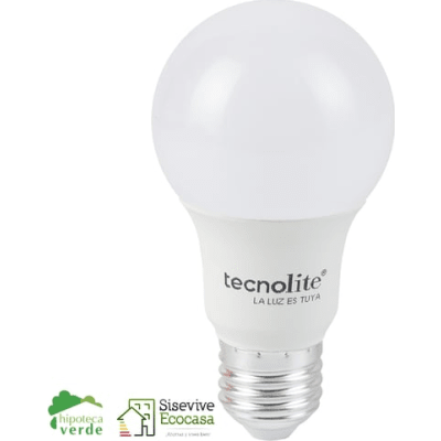 Foco LED A19 8.5 W / Base E27 / 800 lm / 6 500 K Luz de Día / IRC 80 / 15 000 h / No Atenuable | SIERRA STORE
