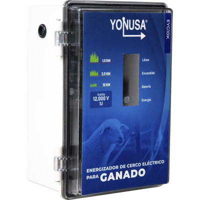 Energizador para Ganado 10,000Volts-2JOULES/ 25,000 metros lineales de protección / Cercas Electrificadas | SIERRA STORE