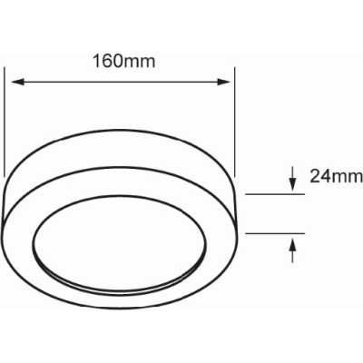 Plafón LED 12 W / Ø 160 mm (6.3 in) / 800 lm / Luz de día 6500 K / Aluminio / Ángulo 100° / IRC 80 / 15,000 h / NOM-003 | SIERRA STORE