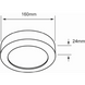Plafón LED 12 W / Ø 160 mm (6.3 in) / 800 lm / Luz de día 6500 K / Aluminio / Ángulo 100° / IRC 80 / 15,000 h / NOM-003 | SIERRA STORE
