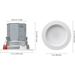 Lumaris Tunable White Recessed Downlight / 4 PULGADAS Canless / 1800 K - 4000 K CCT / 8.5 W / 800 Lumens / Flicker-Free Dimming 100% | SIERRA STORE