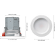 Lumaris Tunable White Recessed Downlight / 6 PULGADAS Canless / 1800 K - 4000 K CCT / 8.5 W / 800 Lumens / Flicker-Free Dimming 100% | SIERRA STORE