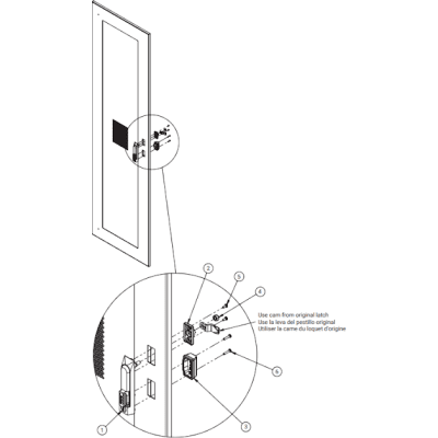 Chapa de Seguridad para Gabinete / Combinación de 3 Dígitos / Control Llave Maestra / Acero Texturizado Negro / 7.50 x 1.38 x 2.50 in | SIERRA STORE