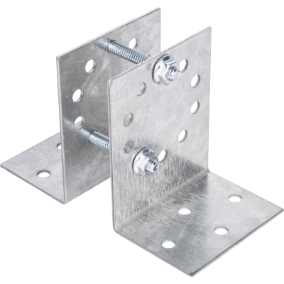 Base Multiposición para postes de paso o esquina / Acero Galvanizado Cal. 12 / 0.36 kg / Kit de Tornillería Incluido / Compatible con | SIERRA STORE