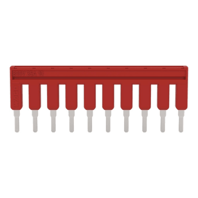 Puente Eléctrico / 10 Polos / Aislado Rojo / 25A 800V / Aplicaciones Ferroviarias / Certificado DIN EN 50155 / Material Ro...
