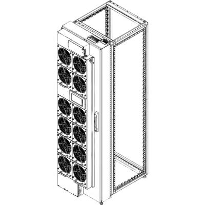 Enfriador de Puerta Trasera Activo para Rack 47U / Ancho 600 mm (23.6 in) / Refrigeración por Agua Fría / 12 Ventiladores DC Hot-Swap | SIERRA STORE