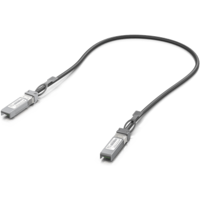 UBIQUITI UACC-DAC-SFP28-0.5M - Cable de Conexión Directa DAC de 0.5 metros SFP28 25/10/1 Gbps, Ideal para Switches UniFi | SIERRA STORE
