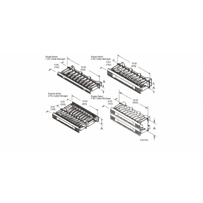Organizador de Cables Horizontal / Sencillo Frontal / Rack 19in / 2 UR / Montaje sin Herramientas | SIERRA STORE
