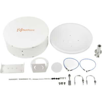 Antena Parabólica Banda Ultraancha / 4.9-7.2 GHz / Ganancia 34 dBi / Dual Slant 45°-90° / 96 cm (37.8 in) / Fibra de Vidrio / Conector | SIERRA STORE