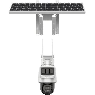 Kit Solar IP All in One / Doble Detección (Radar + PIR) / PT IP 4 Megapixel / Lente 2.8 mm / Panel Solar / Batería de Respald