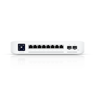 UniFi Switch Empresarial Capa 3 de 8 Puertos PoE 802.3af/at 2.5G + 2 Puertos 1/10G SFP+, 120W, Pantalla Informativa UBIQUI...