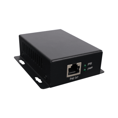 Inyector PoE Industrial / Ideal para Aplicaciones Solares / Entrada 9-32 Vcc / Salida PoE pasivo 24V / Conexión plug and p...