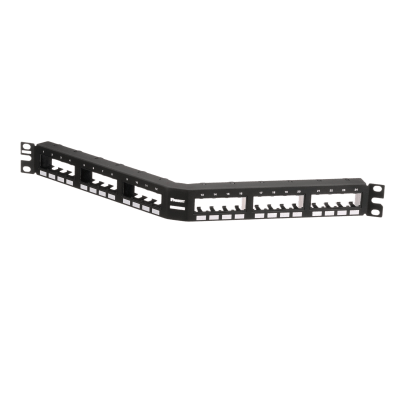 PANDUIT CPPA24FMWBLY - Panel de Parcheo Modular / 24 Puertos / Diseño Angulado / 1U / 19 Pulgadas / Placas Frontales Extraíbles | SIERRA STORE