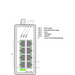 Switch Industrial / 8 Puertos Gigabit 1000Base-T / Alimentación Redundante 9-57V DC / Carcasa Metálica IP30 / Rango Temper...