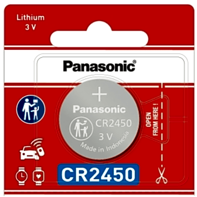 Batería de Litio Tipo Moneda / 3V / 620 mAh / CR2450 / Operación -30°C a +60°C / Vida Útil 10 Años | SIERRA STORE