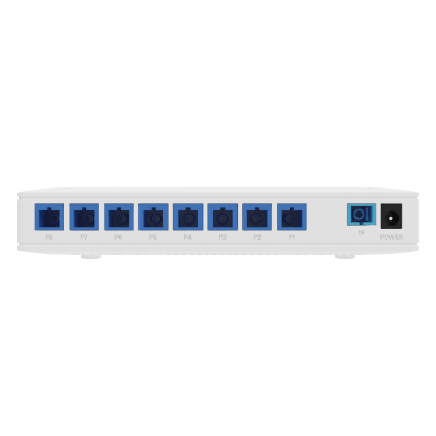 Splitter Activo 1x8 para Alimentación de 8 Dispositivos POF, puertos SC/UPC | SIERRA STORE