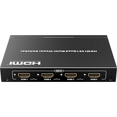 Switch Multiviewer HDMI / 4 Entradas a 1 Salida / 1080p @ 60Hz / Quad / Full Screen / Dual / Control Remoto | SIERRA STORE