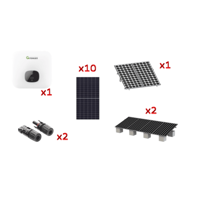Kit Solar Interconexion  / 6 kW  220Vca / Inversor GROWATT / Montaje Incluido - GROWATT