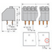 Bloque Terminal PCB / 8 Polos / Push-in CAGE CLAMP® / 1.5 mm² / 8A 320V / Pin Spacing 3.5 mm / Botón Push / THT / Policarb...