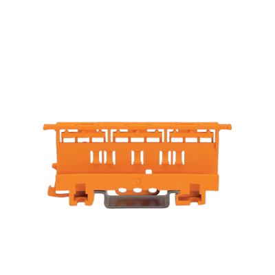Portador de Montaje WAGO 221 Series, 4 mm², Montaje en Riel DIN-35 y por Tornillos, Color Naranja, Poliamida PA66 V0, 17.5...