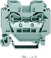 Borna de Paso Serie 284, CAGE CLAMP®, 2 Conductores 10 mm², Carril DIN 35x15/35x7.5, Gris, 57A 800V, IP20, Lateral WAGO - ...