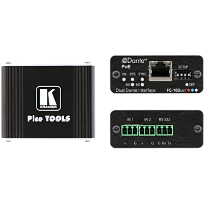 Codificador Dante 2 Canales | 2 Salidas Mono Balanceadas | PoE | Conversión ADC 32 bits | Frecuencia de Muestreo 96 kHz | AES67 | SIERRA STORE