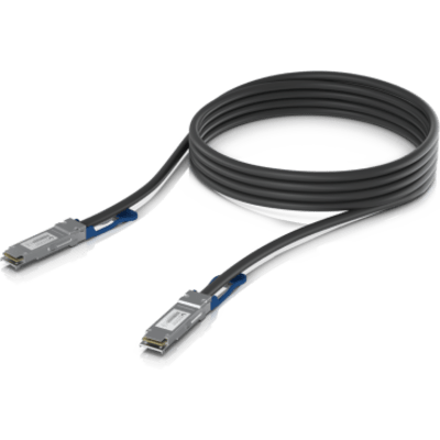 UBIQUITI UACC-DAC-QSFP28-3M - Cable de Conexión Directa DAC de 3 metros QSFP28 100/40 Gbps, Ideal para Switches UniFi | SIERRA STORE