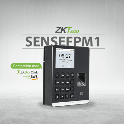Terminal de Asistencia / Huella Digital y RFID / 500 Usuarios / Pantalla 2.8" / WiFi / ZKBio Zlink / USB | SIERRA STORE